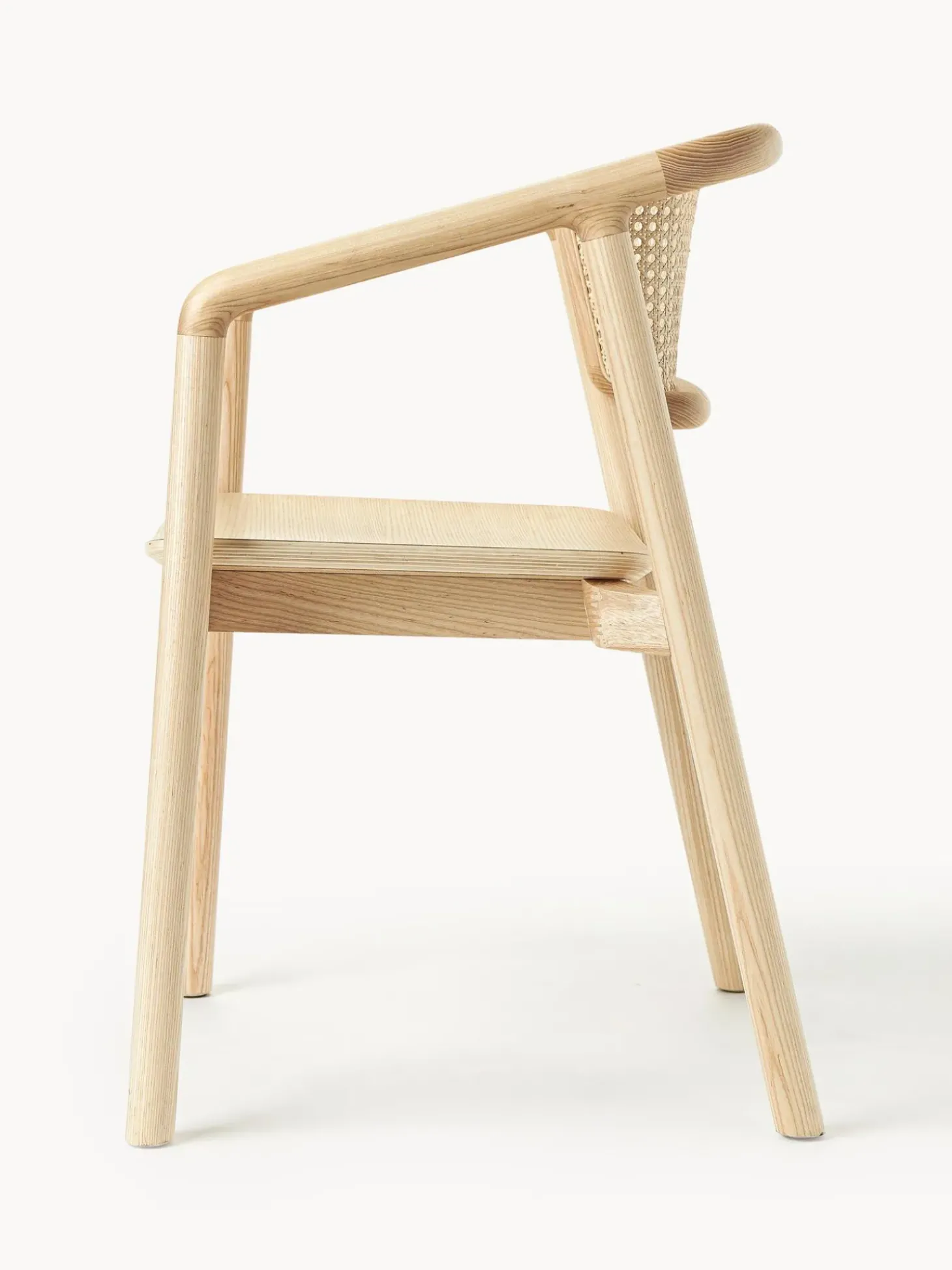 Sedia Con Braccioli Con Finitura Naturale E Intreccio Viennese Gali