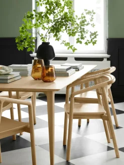 Sedia Con Braccioli Con Finitura Naturale E Intreccio Viennese Gali