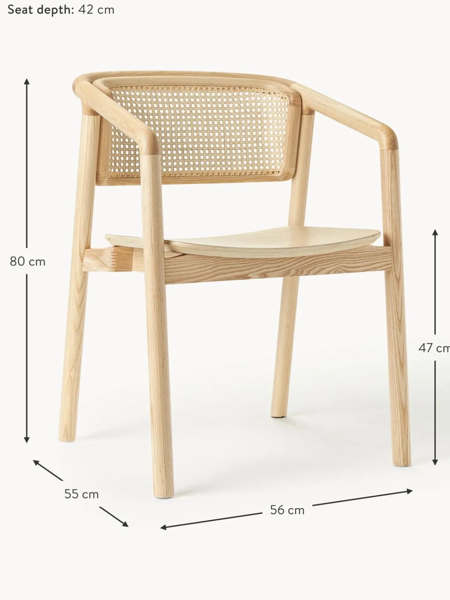 Sedia Con Braccioli Con Finitura Naturale E Intreccio Viennese Gali