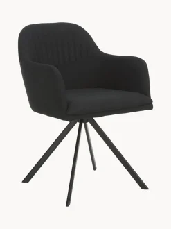 Sedia Con Braccioli Girevole Imbottita Lola