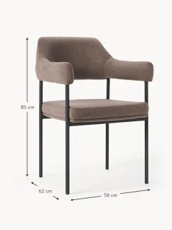 Sedia Con Braccioli Imbottita Zoe