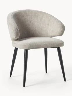 Sedia Con Braccioli In Boucle Celia