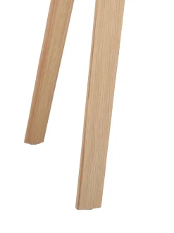 Sedia Con Braccioli In Plastica Con Gambe In Legno Claire