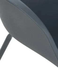 Sedia Con Braccioli In Plastica Con Gambe In Metallo Claire