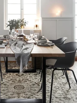 Sedia Con Braccioli In Plastica Con Gambe In Metallo Claire