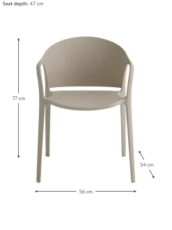 Sedia Con Braccioli In Plastica Monti 2 Pz
