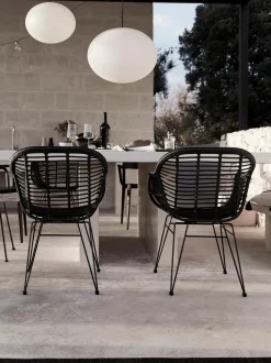 Sedia Con Braccioli In Polirattan Costa 2 Pz