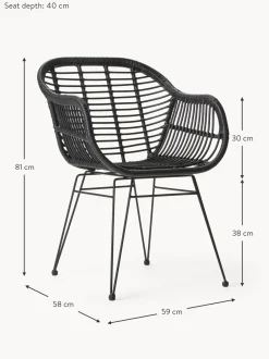 Sedia Con Braccioli In Polirattan Costa 2 Pz