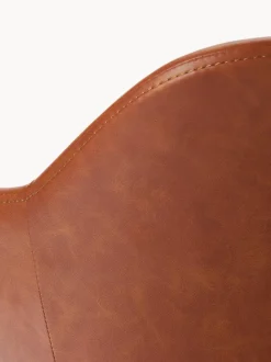 Sedia Con Braccioli In Similpelle Con Seduta Stretta Fiji