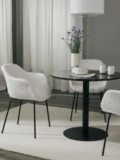 Sedia Con Braccioli In Tessuto Teddy Con Seduta Stretta Fiji