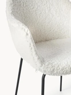 Sedia Con Braccioli In Tessuto Teddy Con Seduta Stretta Fiji