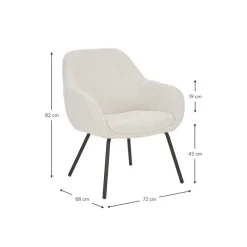 Sedia Con Braccioli In Tessuto Boucle Nava*Westwing Collection Fashion