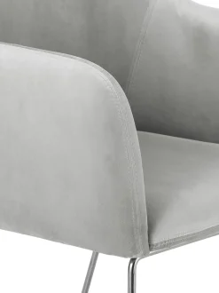 Sedia Con Braccioli In Velluto Isla