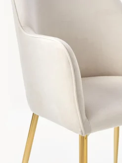 Sedia Con Braccioli In Velluto Ava