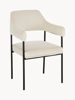 Sedia Con Braccioli In Velluto Zoe