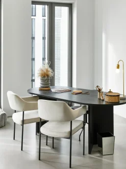 Sedia Con Braccioli In Velluto Zoe