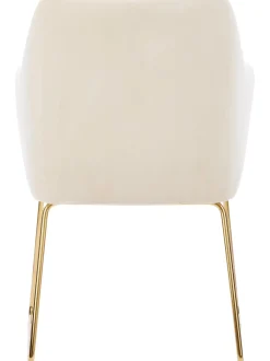 Sedia Con Braccioli In Velluto Isla