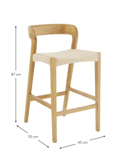 Sedia Da Bar Con Vimini Vikdalen