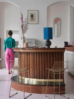 Sedia Da Bar In Metallo Wire 2 Pz