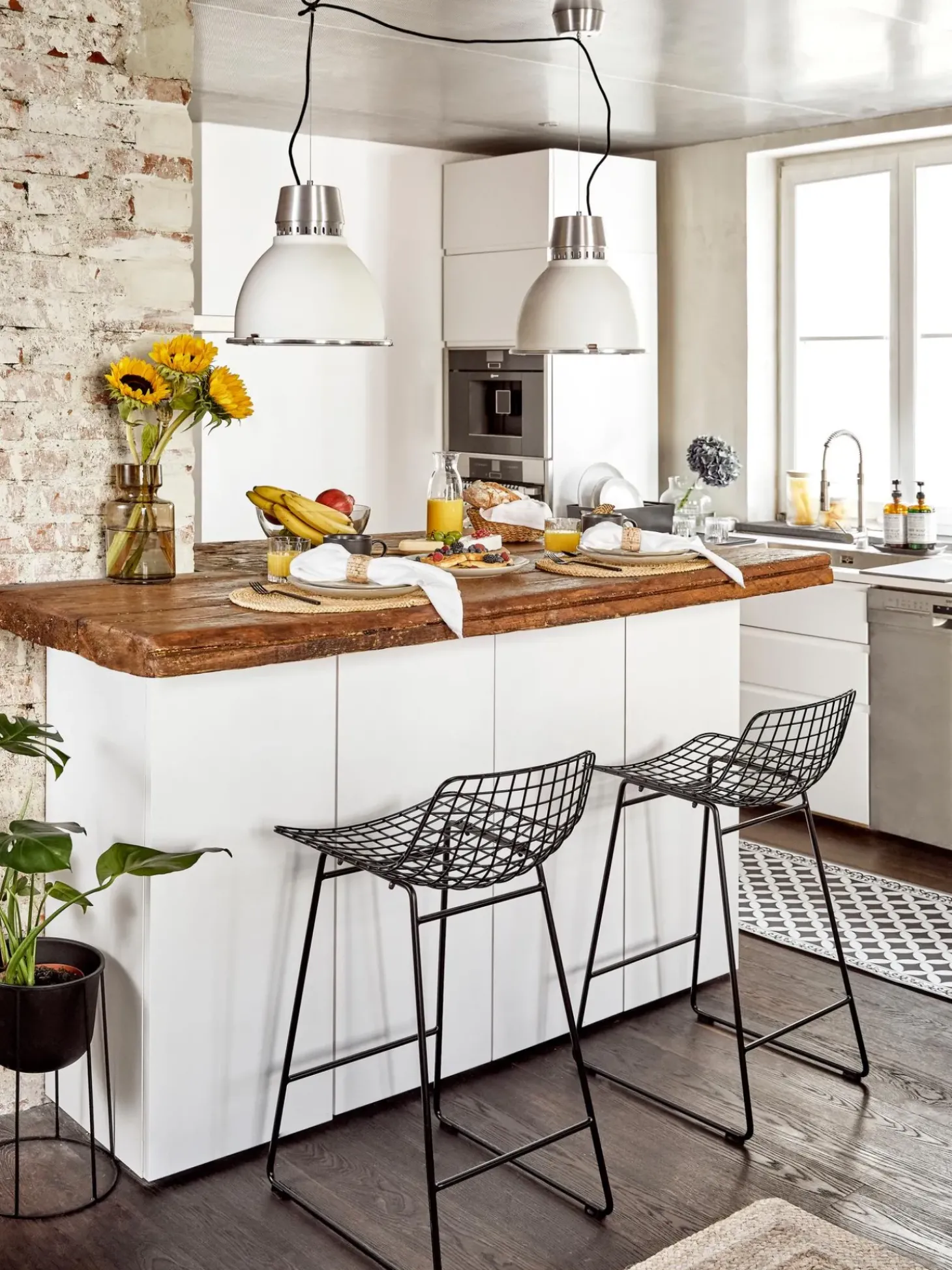 Sedia Da Bar In Metallo Wire