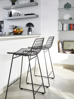 Sedia Da Bar In Metallo Wire