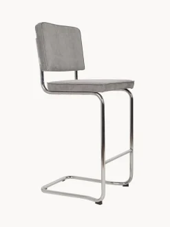 Sedia Da Bar In Velluto A Coste Kink