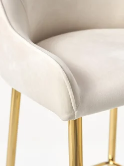 Sedia Da Bar In Velluto Ava