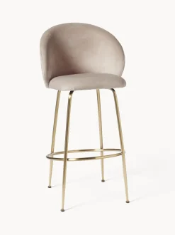 Sedia Da Bar In Velluto Luisa