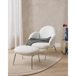 Sedia Da Cocktail In Boucle Con Piedini In Metallo Luan*Westwing Collection New