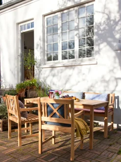 Sedia Da Giardino In Legno Di Teak Rosenborg