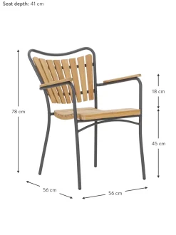 Sedia Da Giardino In Legno Con Braccioli Hard & Ellen