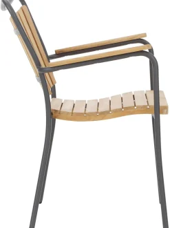 Sedia Da Giardino In Legno Con Braccioli Hard & Ellen