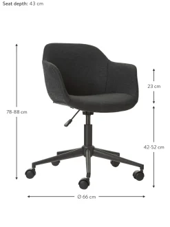 Sedia Da Scrivania Imbottita Con Seduta Stretta Fiji