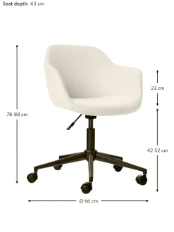 Sedia Da Scrivania Imbottita Con Seduta Stretta Fiji