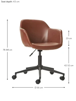 Sedia Da Scrivania In Similpelle Con Seduta Stretta Fiji