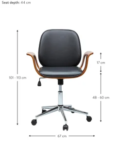 Sedia Da Scrivania In Similpelle Patron, Regolabile In Altezza