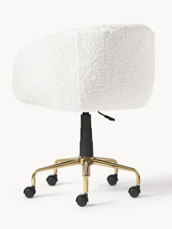 Sedia Da Scrivania In Teddy Emmie, Regolabile In Altezza