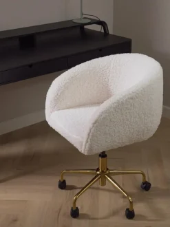 Sedia Da Scrivania In Teddy Emmie, Regolabile In Altezza