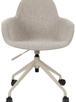 Sedia Da Scrivania In Tessuto Boucle Albert, Regolabile In Altezza