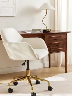 Sedia Da Scrivania In Velluto Lucie