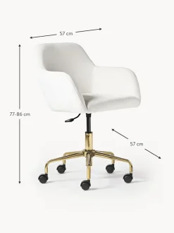 Sedia Da Scrivania In Velluto Lucie