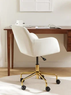 Sedia Da Scrivania In Velluto Lucie