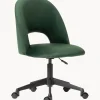 Sedia Da Scrivania In Velluto Rachel, Regolabile In Altezza