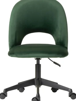 Sedia Da Scrivania In Velluto Rachel, Regolabile In Altezza