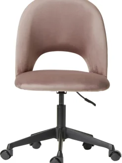 Sedia Da Scrivania In Velluto Rachel, Regolabile In Altezza