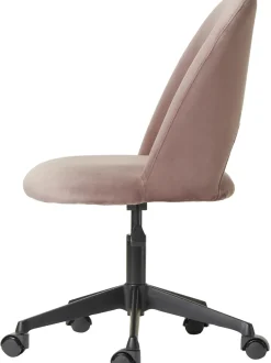 Sedia Da Scrivania In Velluto Rachel, Regolabile In Altezza