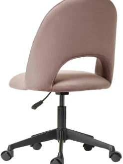 Sedia Da Scrivania In Velluto Rachel, Regolabile In Altezza