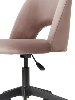 Sedia Da Scrivania In Velluto Rachel, Regolabile In Altezza