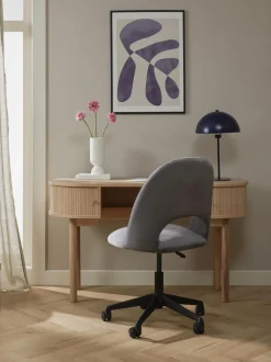 Sedia Da Scrivania In Velluto Rachel, Regolabile In Altezza