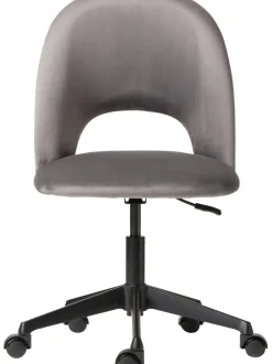 Sedia Da Scrivania In Velluto Rachel, Regolabile In Altezza